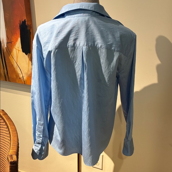 Banana Republic Light Blue Pinstripe Shirt, Size XS - Picture 6 of 10